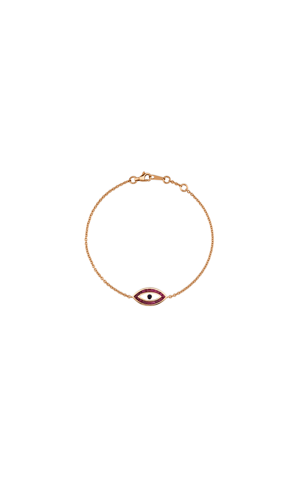 Ruby Evil Eye Bracelet