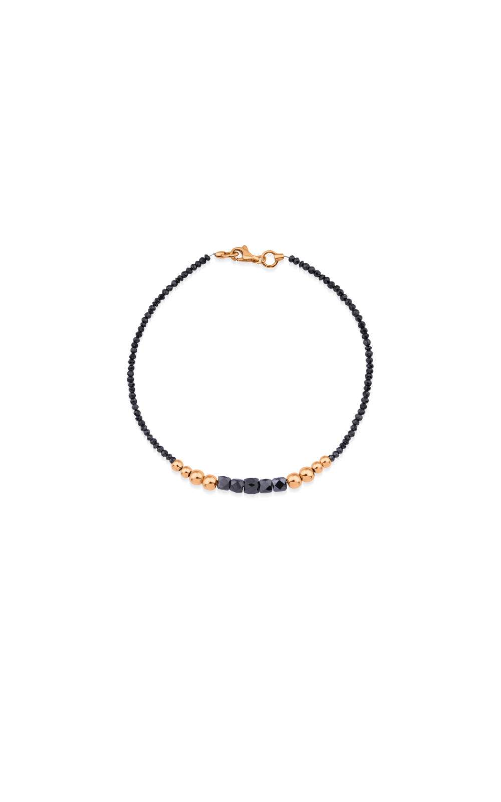 Black Diamond Cube Strand Bracelet