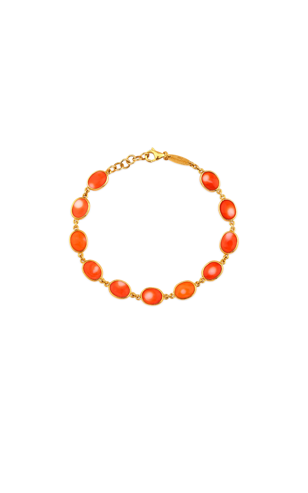 Coral Bezel Bracelet