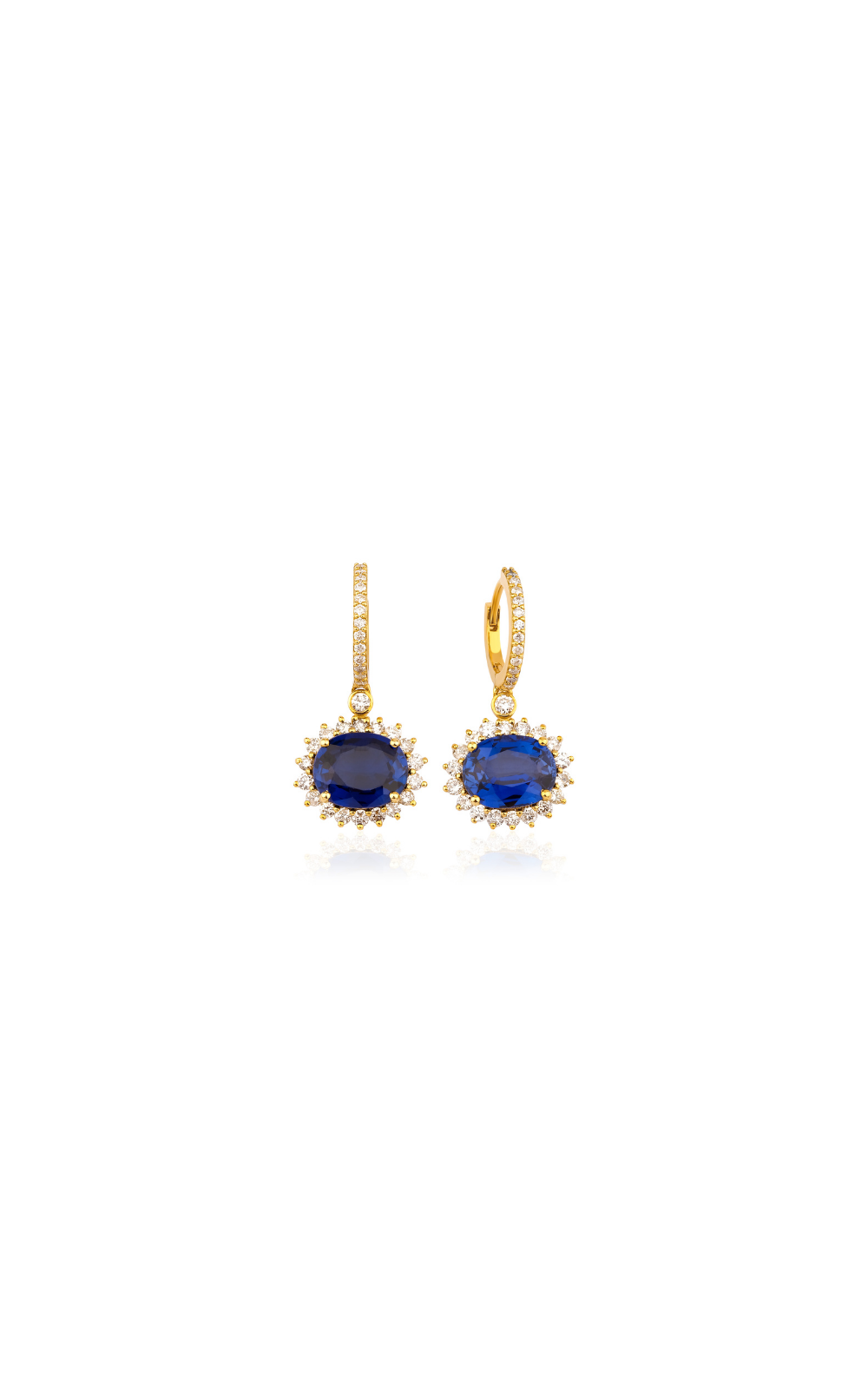 Diamond Sapphire Earrings