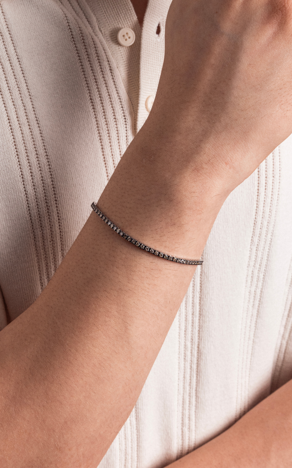 Champagne Diamond Tennis Bracelet