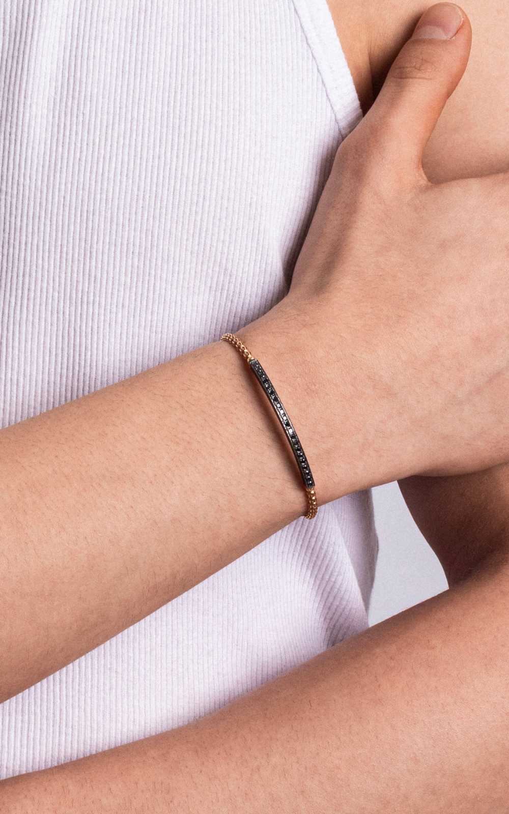 Black Diamond Bead Bangle