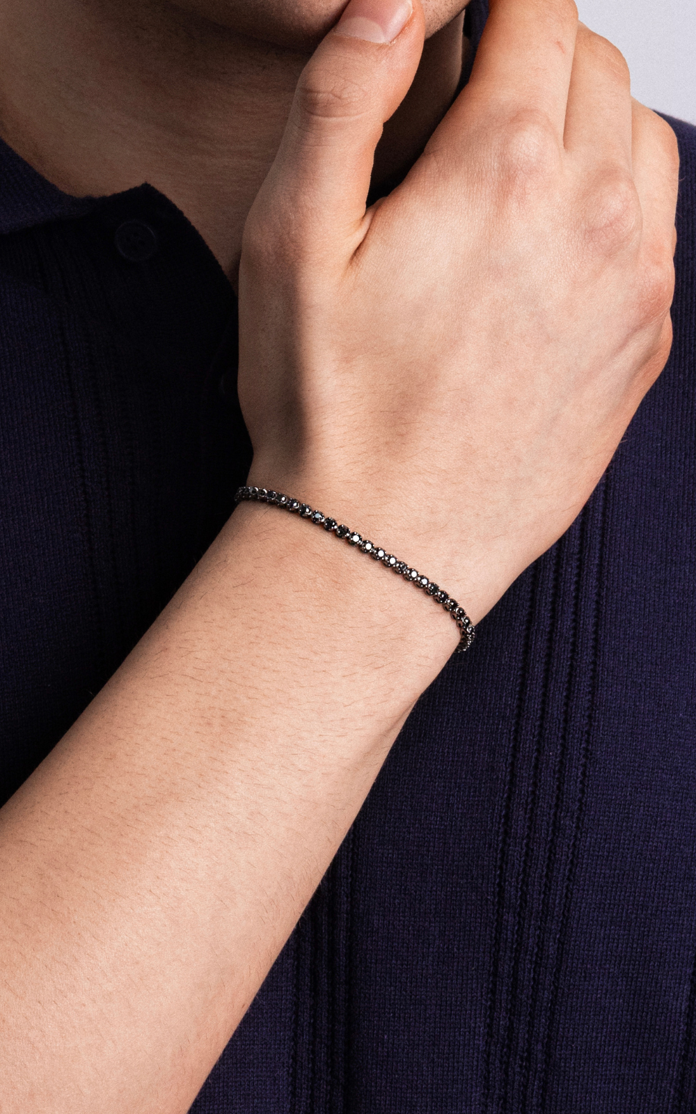 Black Diamond Tennis Bracelet