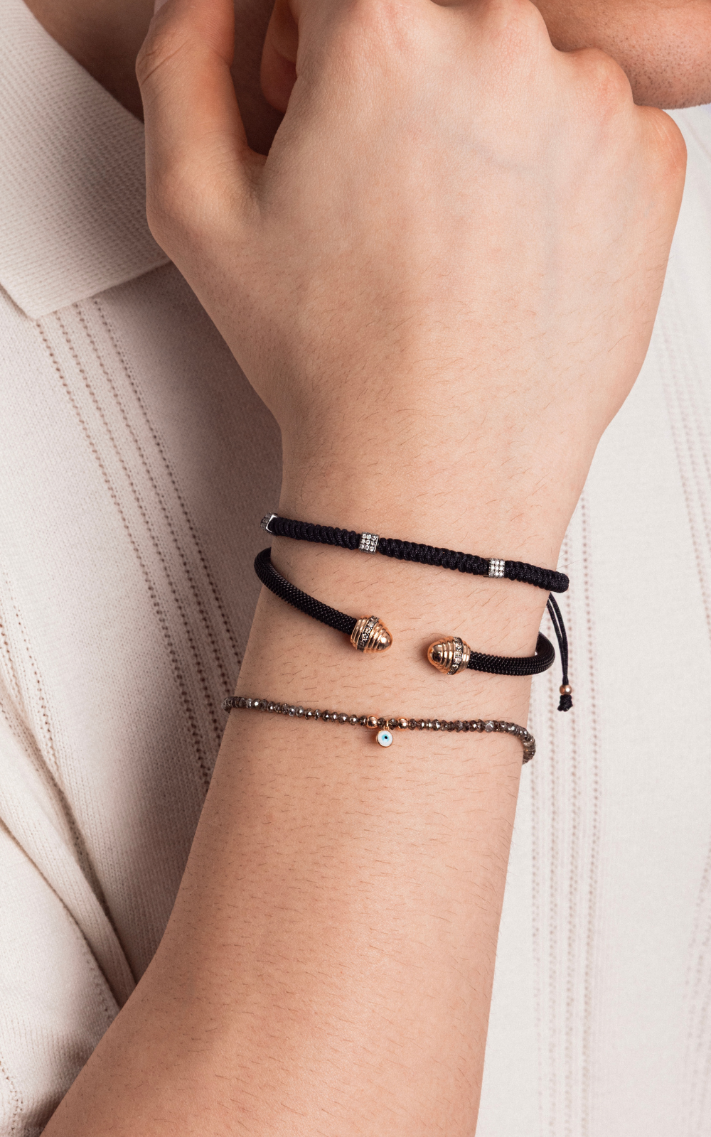 Champagne Diamond Titanium Bangle