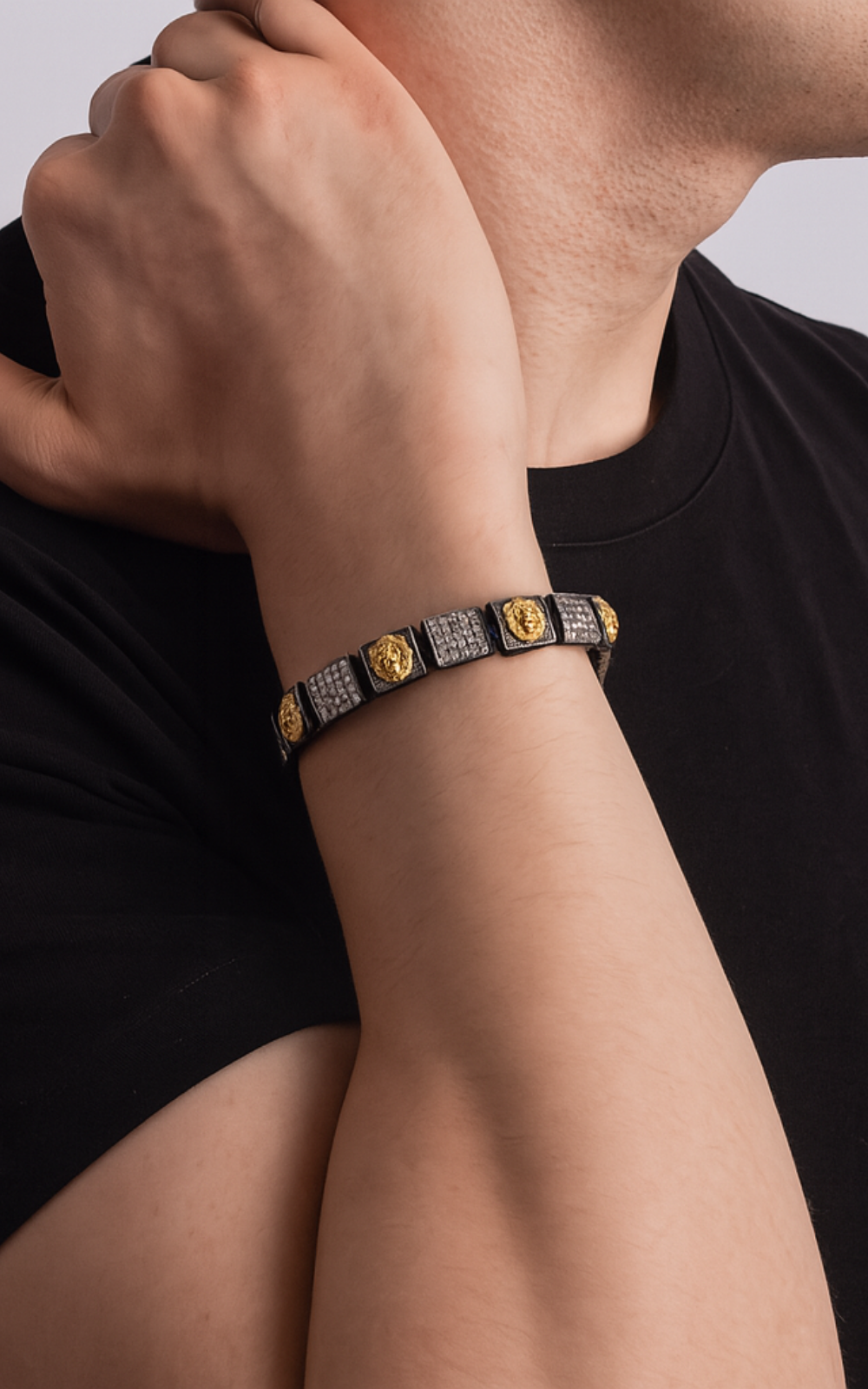 Diamond Lion Square Bracelet