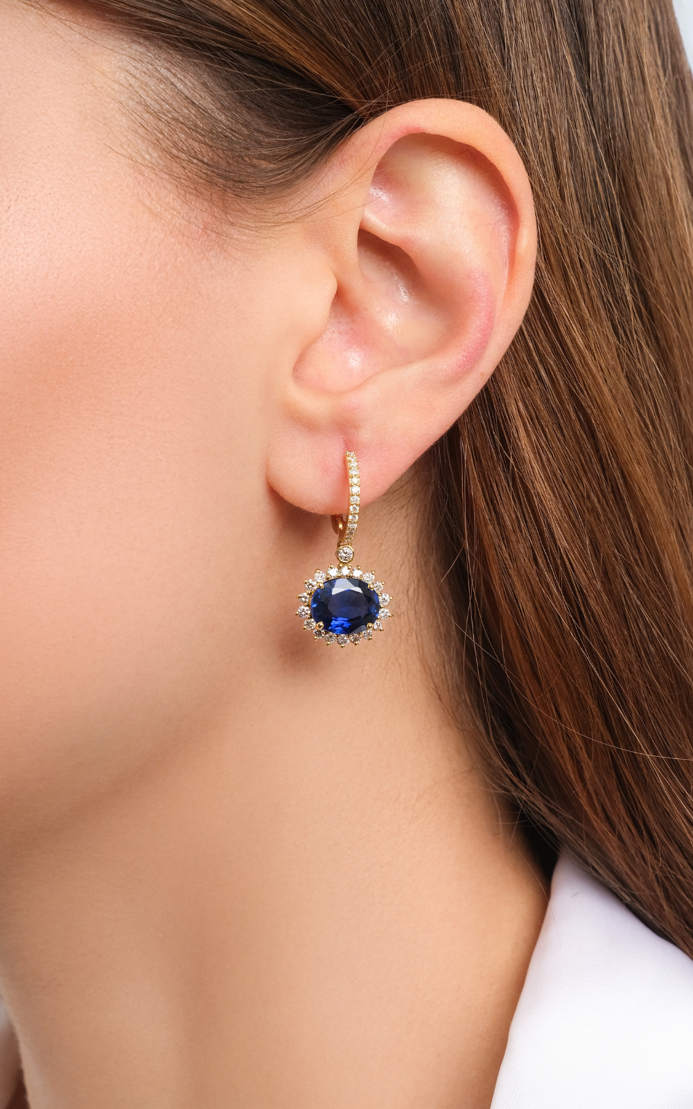 Diamond Sapphire Earrings