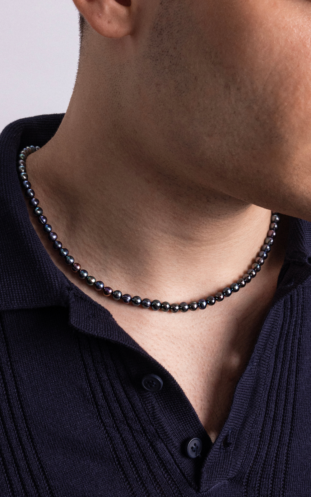 Black Pearl Strand Necklace