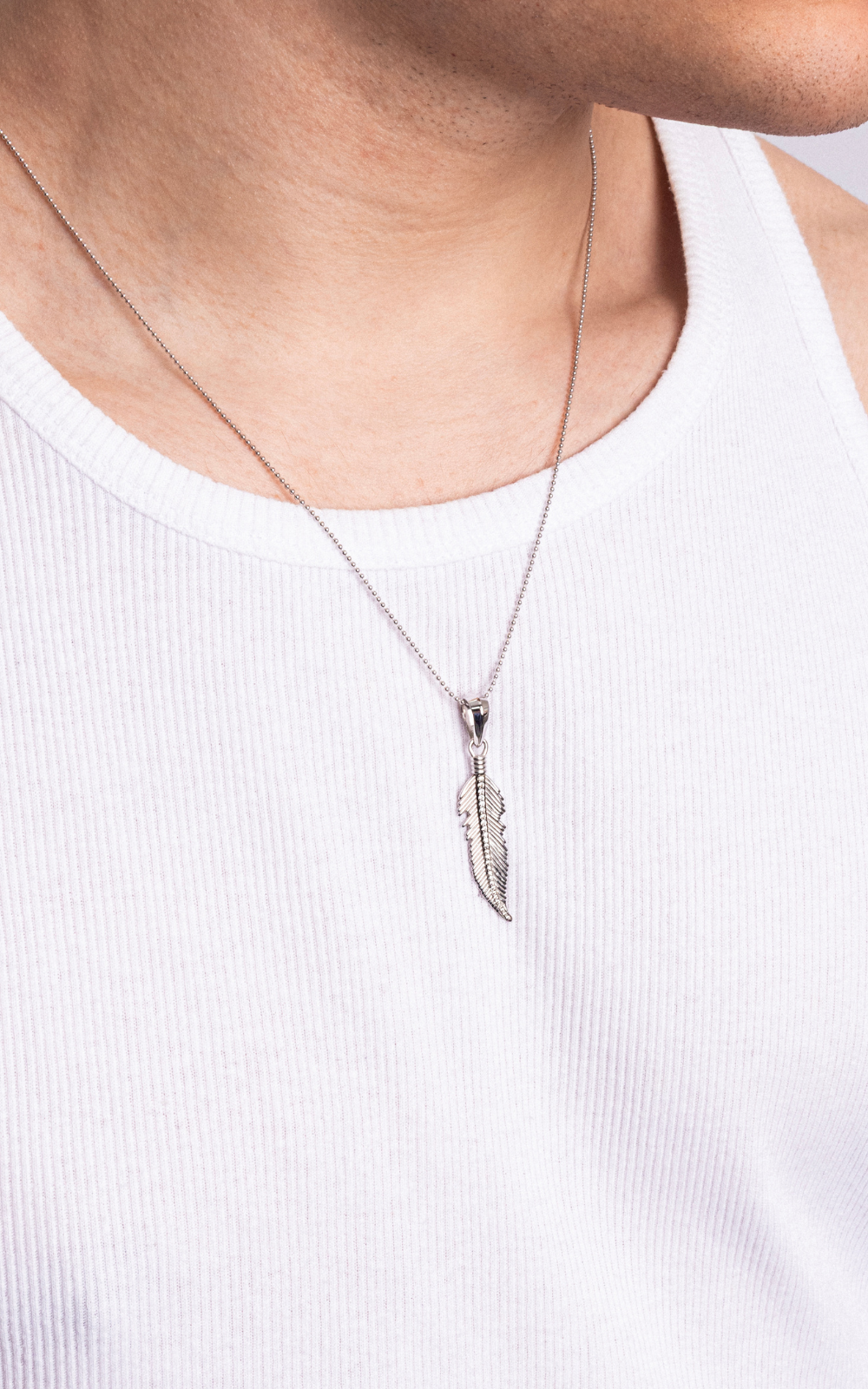 Diamond Feather Necklace