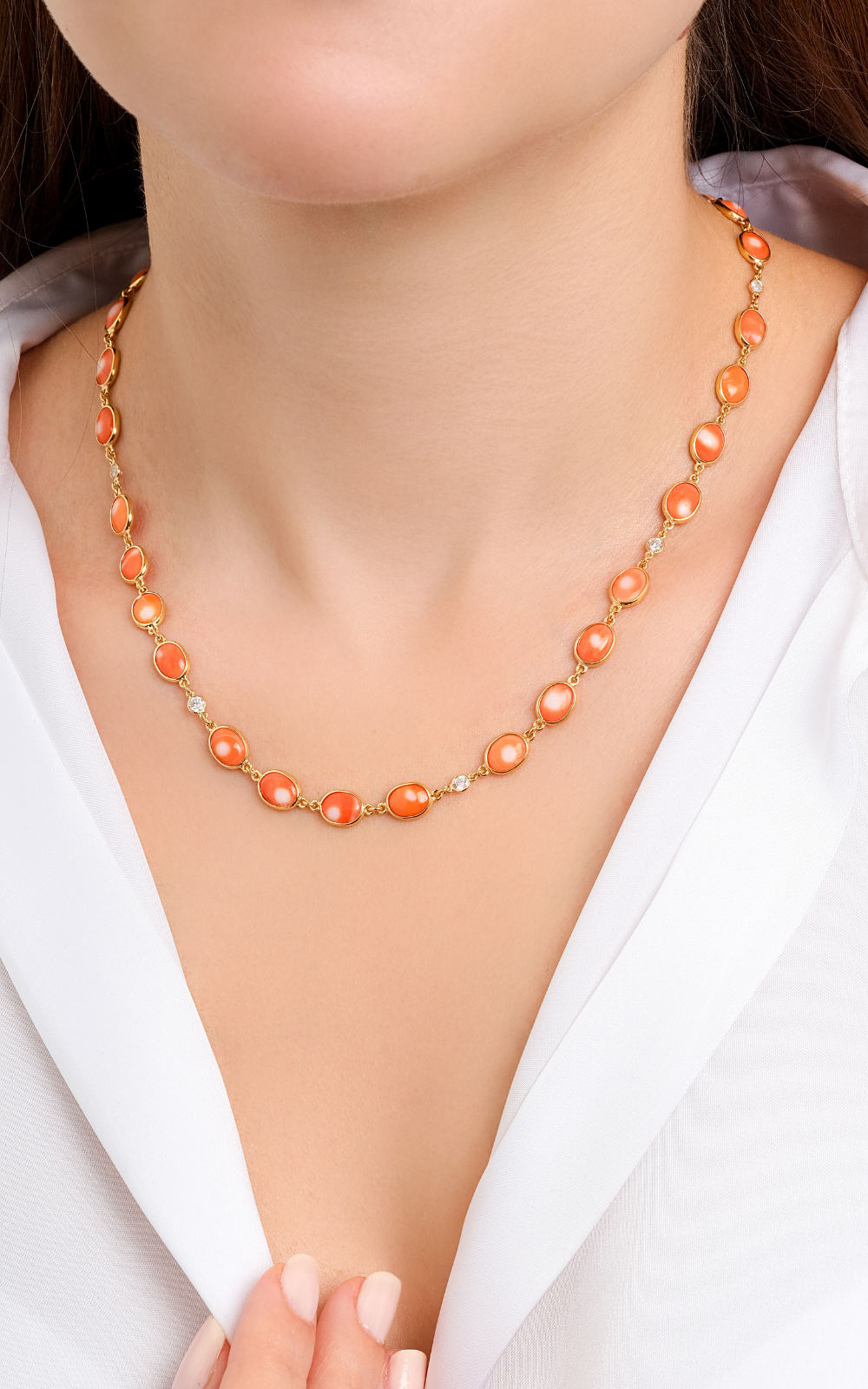 Mercan Pırlanta Kolye