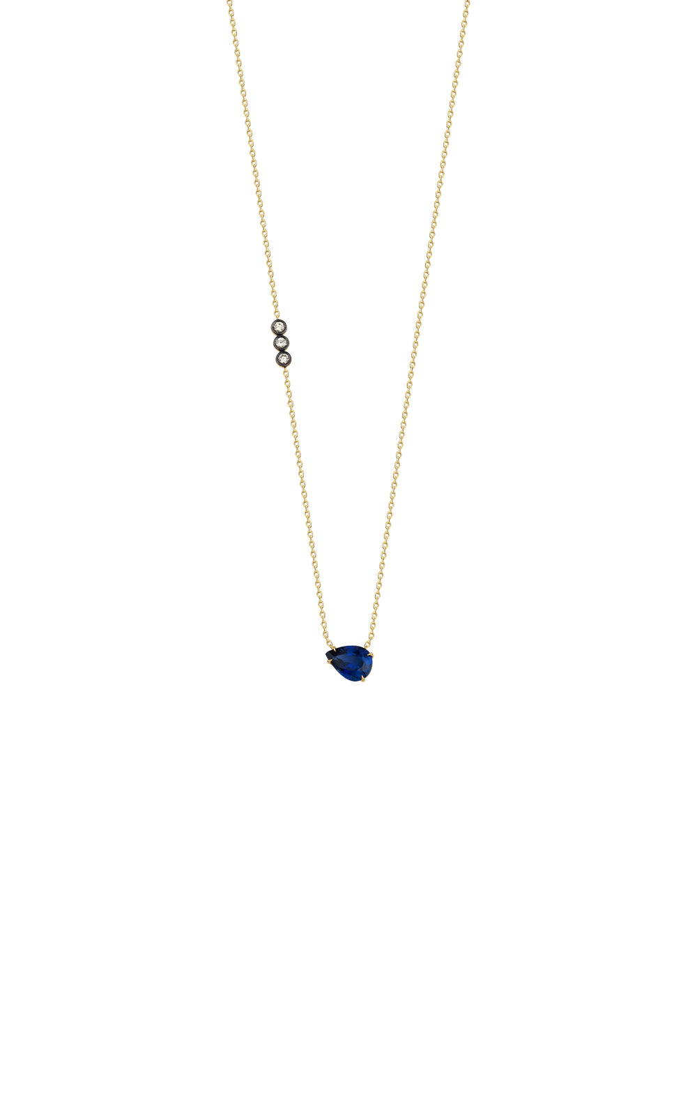 Pear Sapphire Diamond Necklace