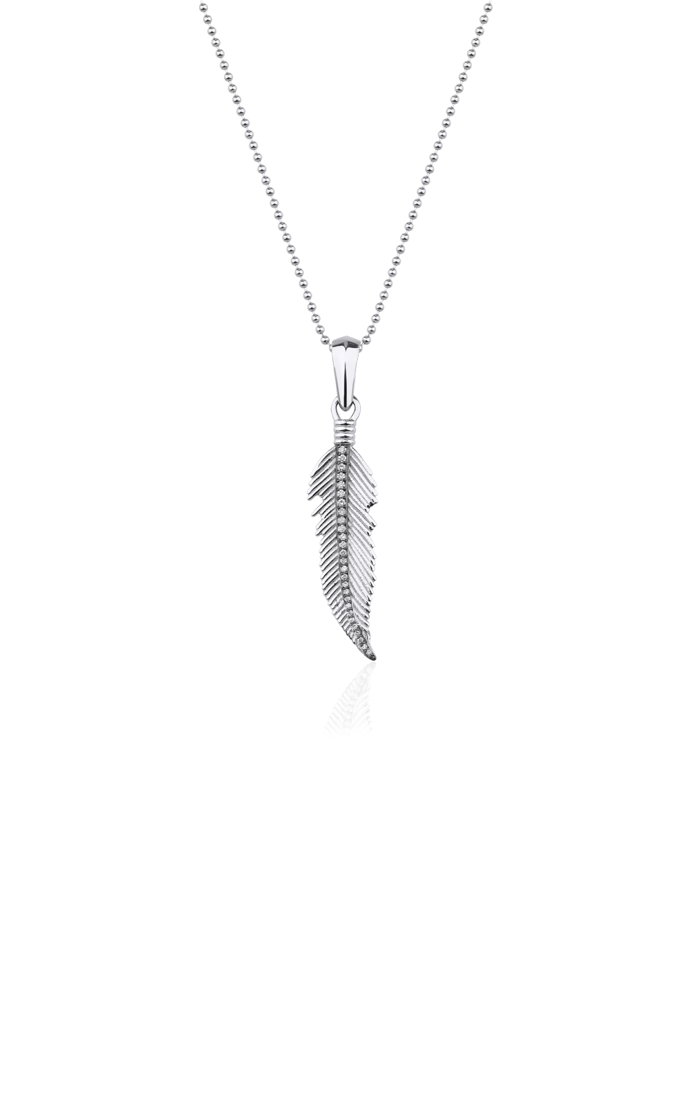 Diamond Feather Necklace