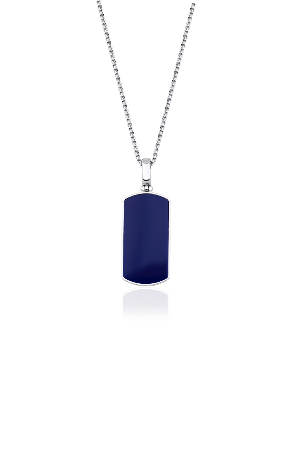 Lapis Dog Tag Necklace