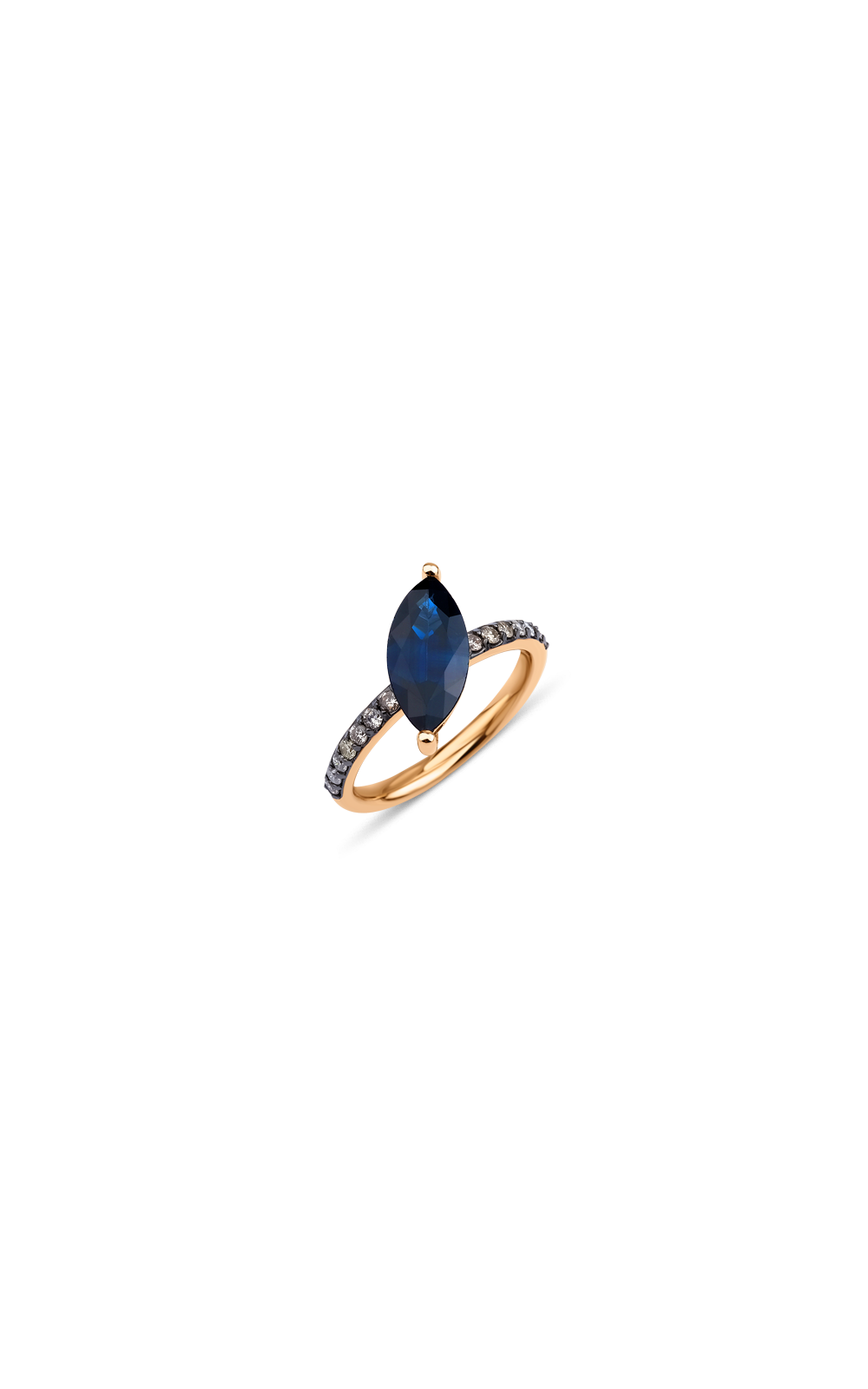 African Sapphire Marquise Ring