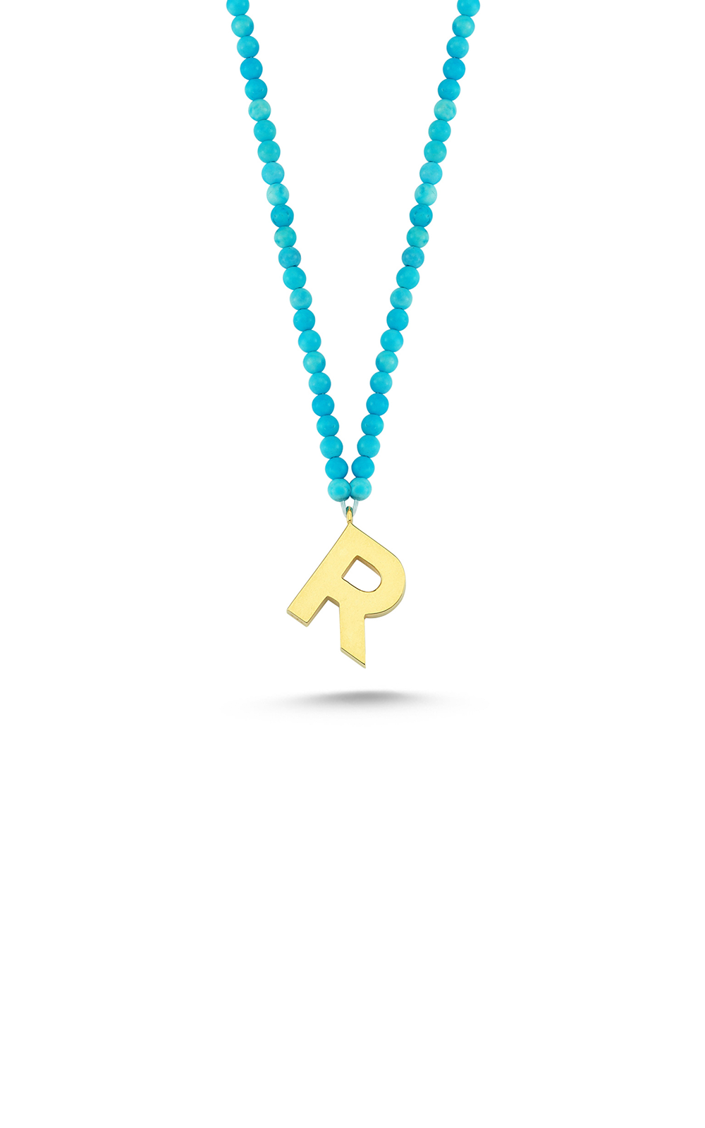 Turquoise Initial Necklace