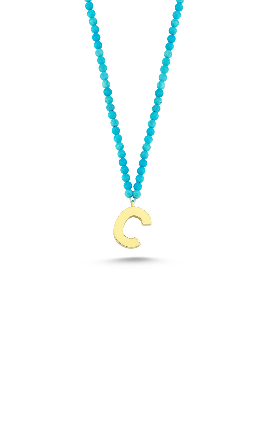 Turquoise Initial Necklace